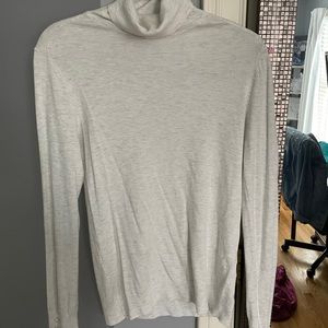 Grey Zara turtleneck with pearl embellishments